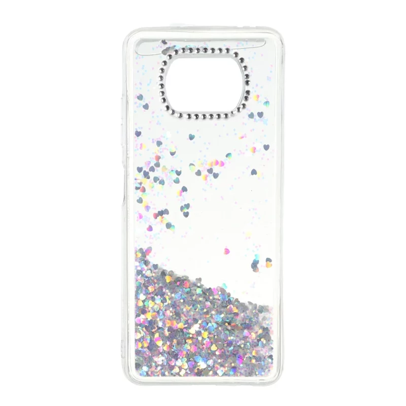 قاب آکواریومی اکلیلی دور ژله ای نگین دار Xiaomi Poco X3 / Poco X3 Pro / Poco X3 NFC - طرح 130 - تصویر 2