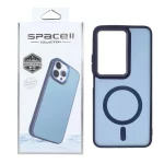 قاب Space مات لنز کربن طرح مگ سیف Xiaomi Redmi 15 4G - سرمه ای (پک دار)