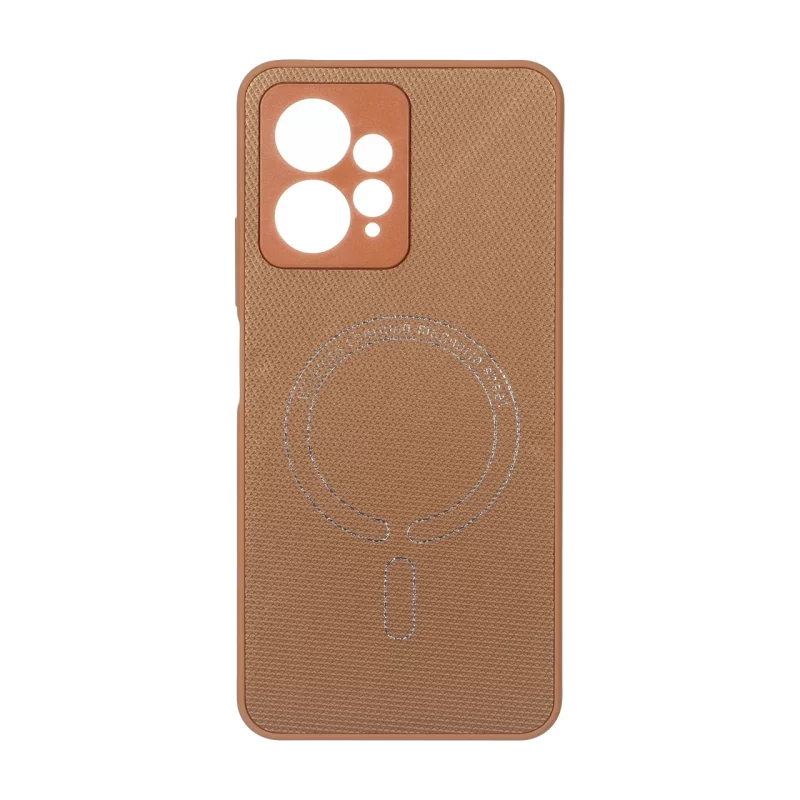 قاب سوزنی طرح مگ سیف نقره ای محافظ لنزدار Xiaomi Redmi Note 12 4G - عسلی - تصویر 2