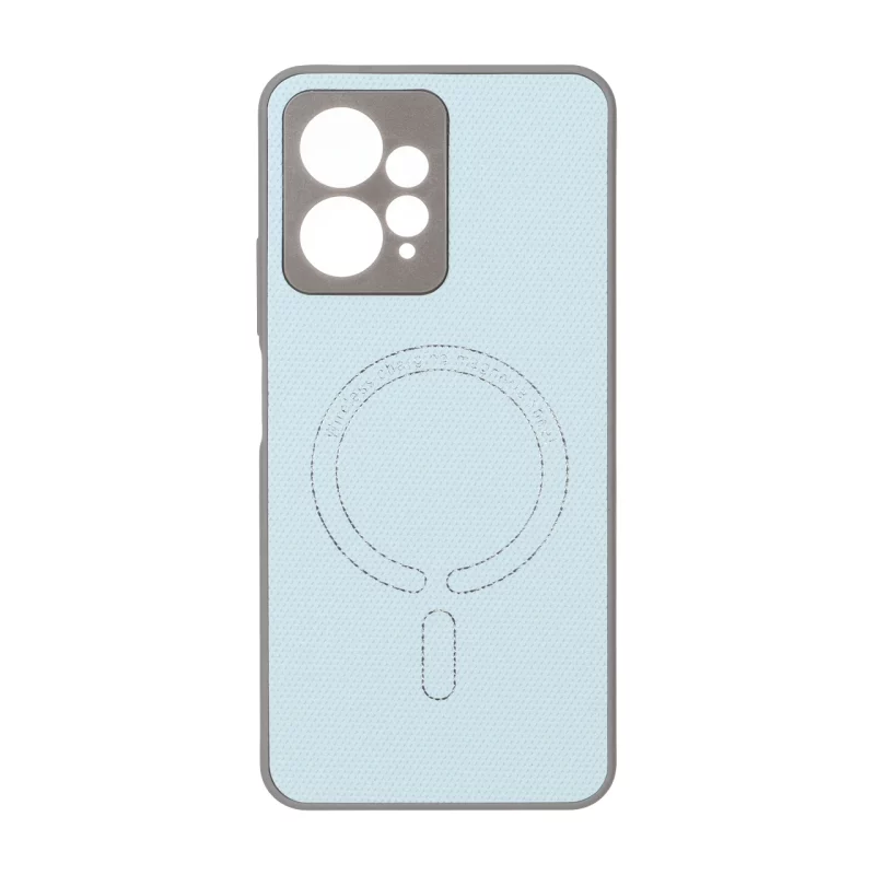 قاب سوزنی طرح مگ سیف نقره ای محافظ لنزدار Xiaomi Redmi Note 12 4G - آبی - تصویر 2