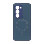 قاب سوزنی طرح مگ سیف نقره ای محافظ لنزدار Xiaomi Redmi 15 4G - سرمه ای
