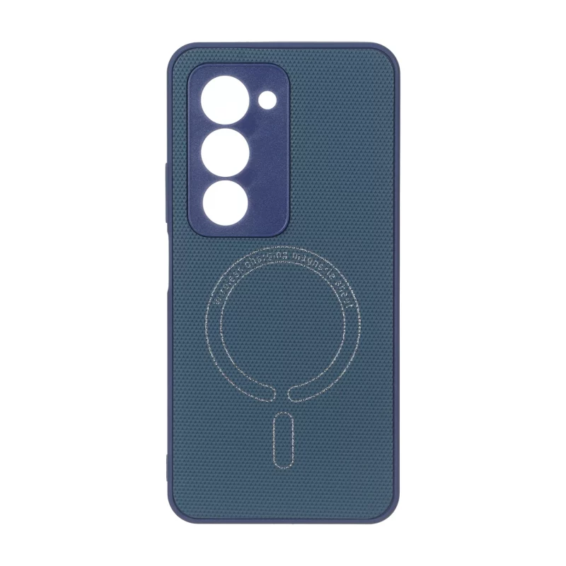 قاب سوزنی طرح مگ سیف نقره ای محافظ لنزدار Xiaomi Redmi 15 4G - سرمه ای - تصویر 2