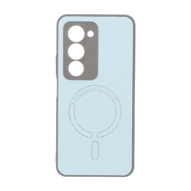 قاب سوزنی طرح مگ سیف نقره ای محافظ لنزدار Xiaomi Redmi 15 4G - آبی - تصویر 2
