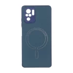 قاب سوزنی طرح مگ سیف نقره ای محافظ لنزدار Xiaomi Redmi Note 10 4G / Redmi Note 10S / Poco M5S - سرمه ای