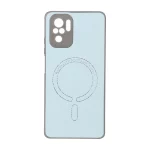 قاب سوزنی طرح مگ سیف نقره ای محافظ لنزدار Xiaomi Redmi Note 10 4G / Redmi Note 10S / Poco M5S - آبی