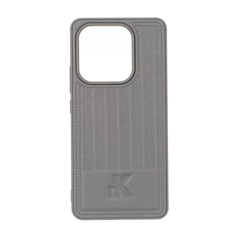قاب NK چرمی Line Case مدل Xiaomi Redmi Note 14 4G - خاکستری - تصویر 2