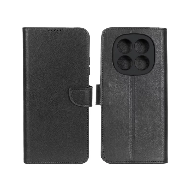 کیف چرمی موبایل مگنتی محافظ لنزدار KRF مدل Xiaomi Redmi Note 14 Pro 4G - مشکی - تصویر 2