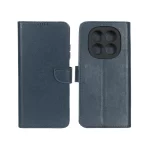 کیف چرمی موبایل مگنتی محافظ لنزدار KRF مدل Xiaomi Redmi Note 14 Pro 4G - سرمه ای