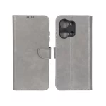 کیف چرمی موبایل مگنتی محافظ لنزدار KRF مدل Xiaomi Redmi 15C / Poco C85 - طوسی