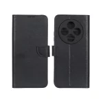 کیف چرمی موبایل مگنتی محافظ لنزدار KRF مدل Xiaomi Redmi 14C / Redmi A4 / Poco C75 - مشکی