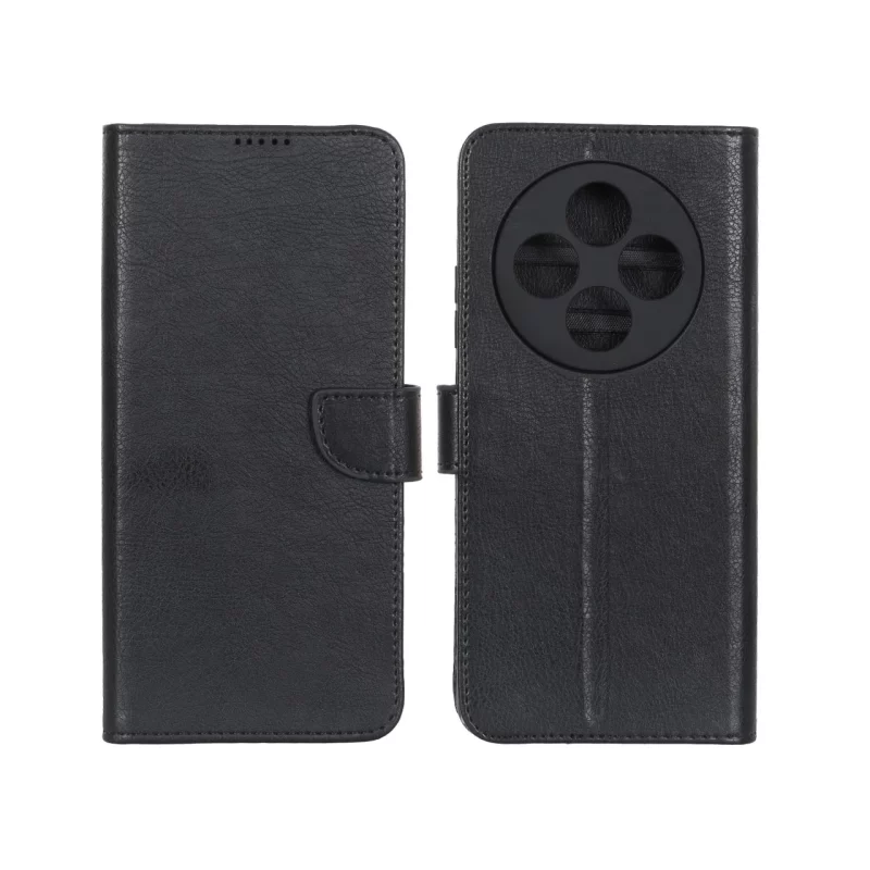 کیف چرمی موبایل مگنتی محافظ لنزدار KRF مدل Xiaomi Redmi 14C / Redmi A4 / Poco C75 - مشکی - تصویر 2