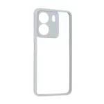 قاب پشت سخت شفاف محافظ لنزدار دور رنگی Xiaomi Redmi 13C / Poco C65 - طوسی