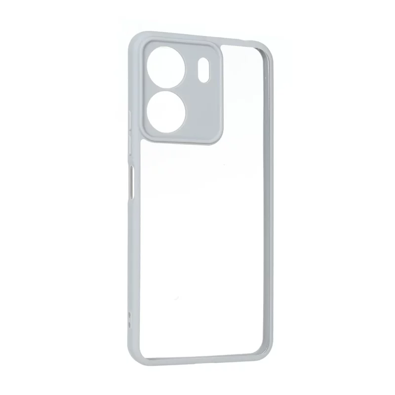 قاب پشت سخت شفاف محافظ لنزدار دور رنگی Xiaomi Redmi 13C / Poco C65 - طوسی - تصویر 2