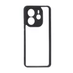 قاب پشت سخت شفاف محافظ لنزدار دور رنگی Xiaomi Redmi Note 14 4G - مشکی