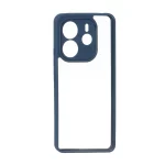 قاب پشت سخت شفاف محافظ لنزدار دور رنگی Xiaomi Redmi Note 14 4G - سرمه ای