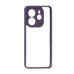 قاب پشت سخت شفاف محافظ لنزدار دور رنگی Xiaomi Redmi Note 14 4G - بنفش