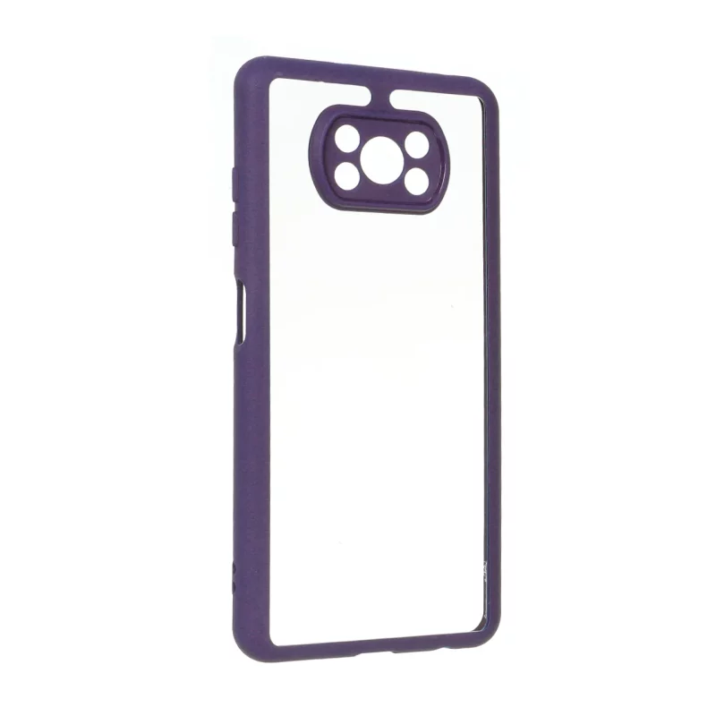 قاب پشت سخت شفاف محافظ لنزدار دور رنگی Xiaomi Poco X3 / Poco X3 Pro / Poco X3 NFC - بنفش - تصویر 2