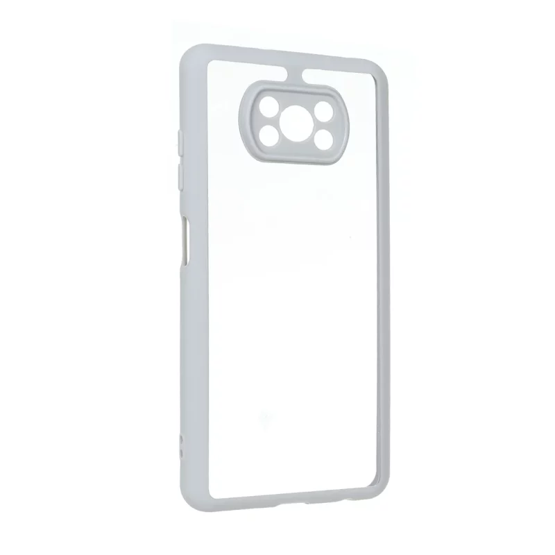 قاب پشت سخت شفاف محافظ لنزدار دور رنگی Xiaomi Poco X3 / Poco X3 Pro / Poco X3 NFC - طوسی - تصویر 2