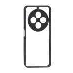قاب پشت سخت شفاف محافظ لنزدار دور رنگی Xiaomi Redmi 14C / Redmi A4 / Poco C75 - مشکی