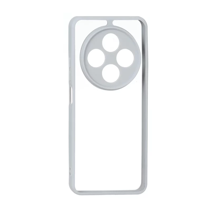 قاب پشت سخت شفاف محافظ لنزدار دور رنگی Xiaomi Redmi 14C / Redmi A4 / Poco C75 - طوسی - تصویر 2