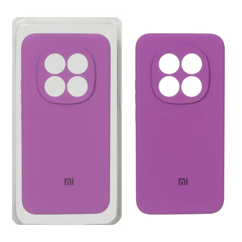 قاب سیلیکونی پاک کنی محافظ لنزدار اورجینال Xiaomi Redmi Note 15 Pro Plus - ارغوانی (پک اصلی) - تصویر 2