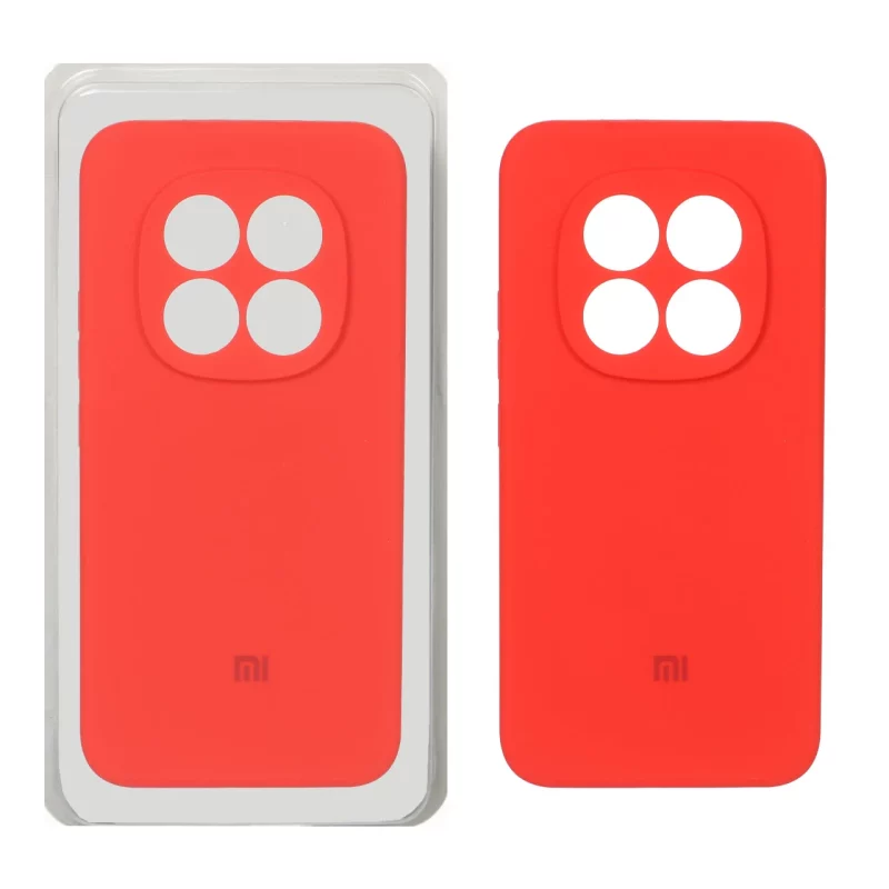 قاب سیلیکونی پاک کنی محافظ لنزدار اورجینال Xiaomi Redmi Note 15 Pro Plus - قرمز (پک اصلی) - تصویر 2