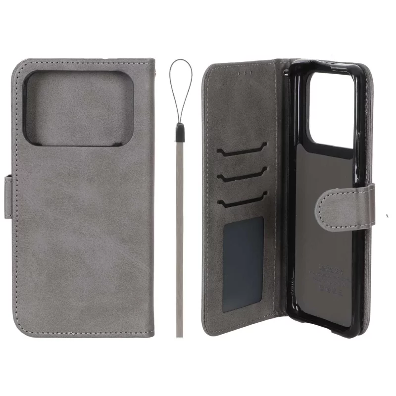 کیف موبایل مگنتی درجه یک داخل خز MNC Plus مدل Xiaomi Mi 11 Ultra - خاکستری - تصویر 2