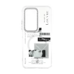 قاب ژله ای شفاف طرح دار دور لنز نگین دار Xiaomi Redmi 15 4G - کد 299