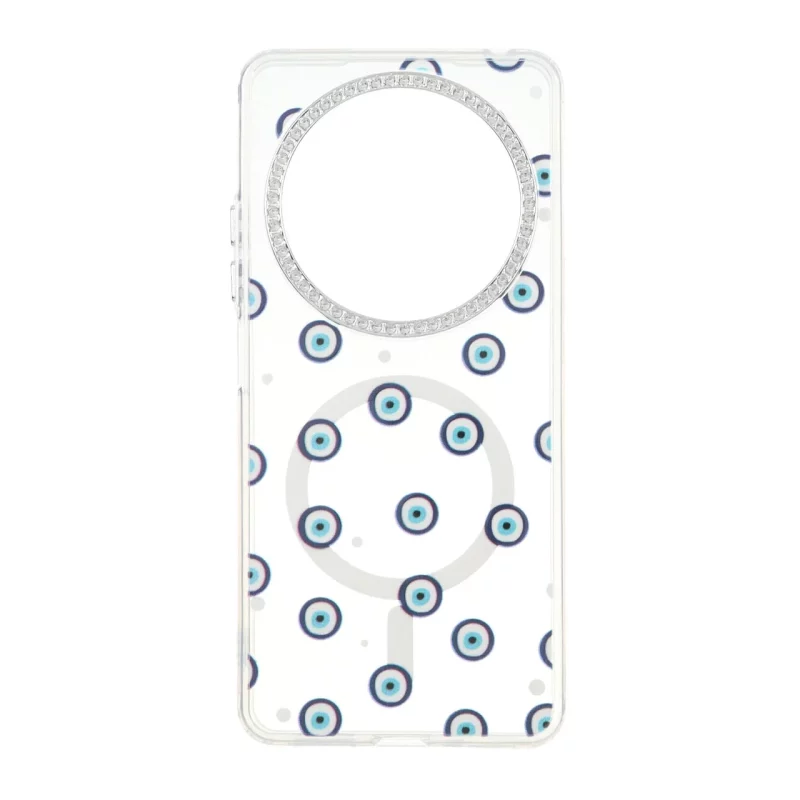 قاب ژله ای شفاف طرح مگ سیف دور لنز نگین دار Xiaomi Redmi 14C / Redmi A4 / Poco C75 - کد 314 - تصویر 2