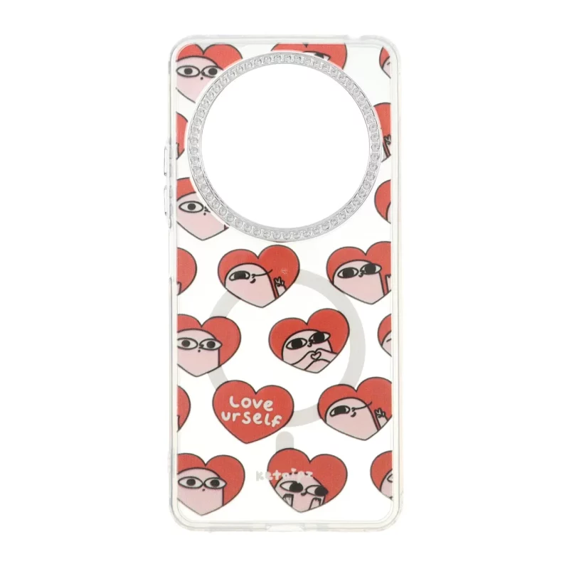 قاب ژله ای شفاف طرح مگ سیف دور لنز نگین دار Xiaomi Redmi 14C / Redmi A4 / Poco C75 - کد 315 - تصویر 2