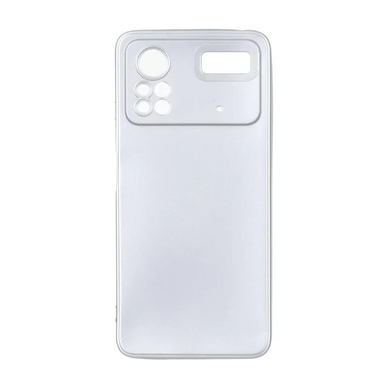 قاب طرح الکترواستاتیک مات محافظ لنزدار Xiaomi Poco X4 Pro - نقره ای - تصویر 2