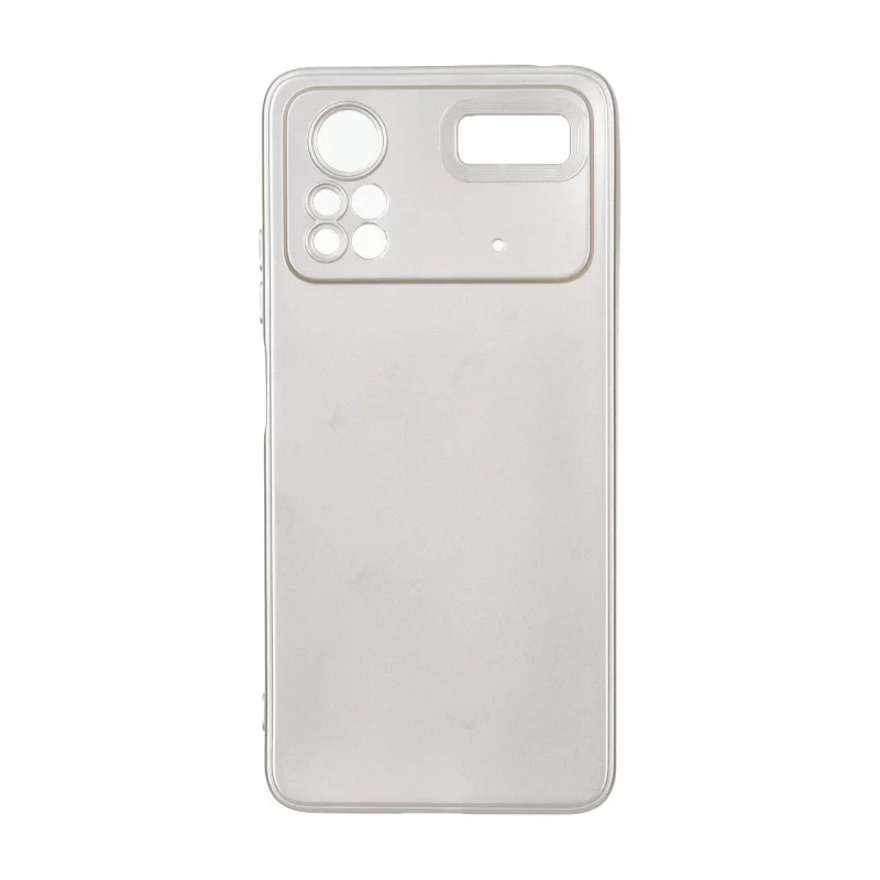 قاب طرح الکترواستاتیک مات محافظ لنزدار Xiaomi Poco X4 Pro - بژ - تصویر 2