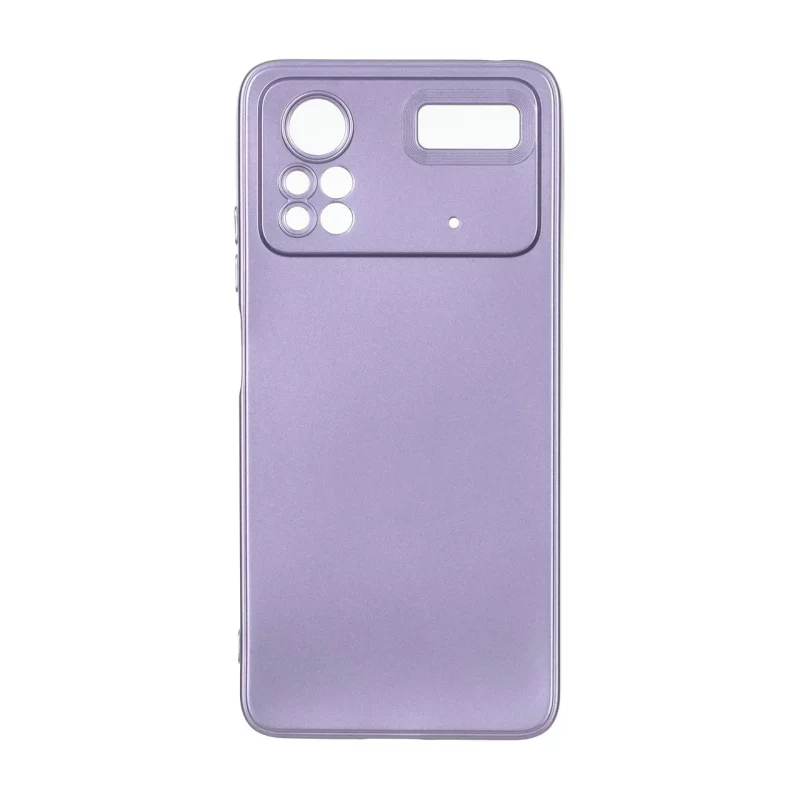 قاب طرح الکترواستاتیک مات محافظ لنزدار Xiaomi Poco X4 Pro - بنفش - تصویر 2