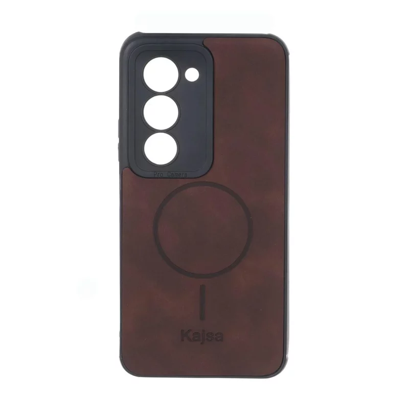 قاب جیر Kajsa طرح مگ سیف MNC مدل Xiaomi Redmi 15 4G - قهوه ای - تصویر 2