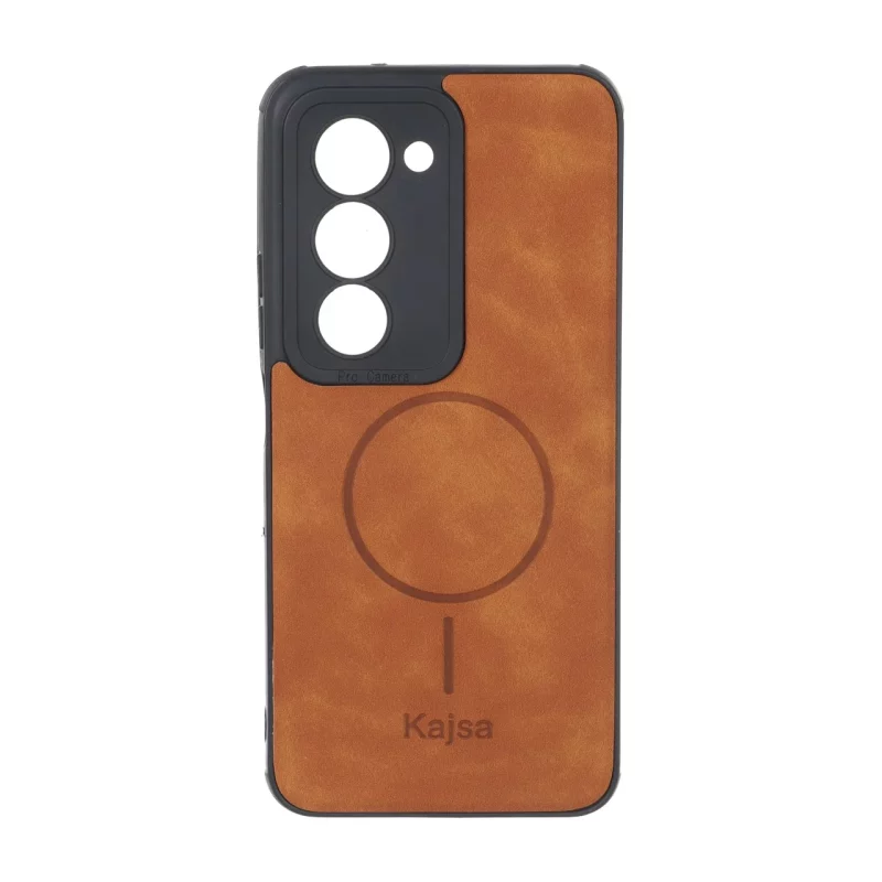 قاب جیر Kajsa طرح مگ سیف MNC مدل Xiaomi Redmi 15 4G - قهوه ای روشن - تصویر 2