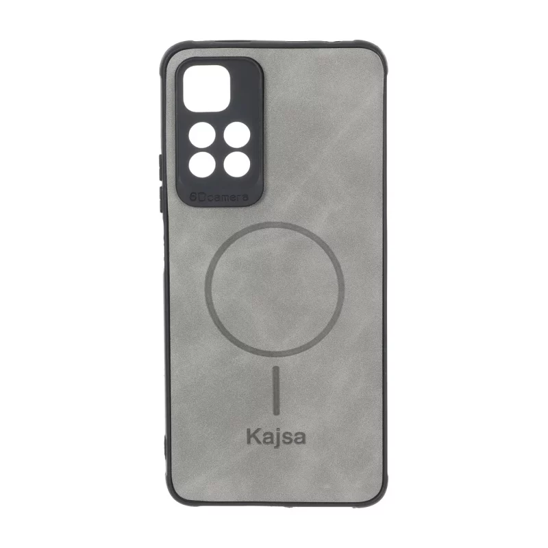 قاب جیر Kajsa طرح مگ سیف MNC مدل Xiaomi Redmi Note 11 Pro Plus - طوسی - تصویر 2