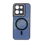 قاب شطرنجی لنز کربن طرح مگ سیف محافظ لنزدار Xiaomi Redmi 15C / Poco C85 - یاسی