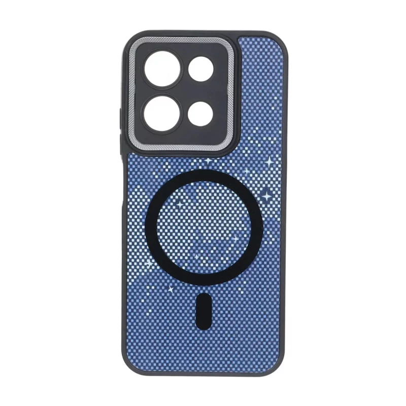 قاب شطرنجی لنز کربن طرح مگ سیف محافظ لنزدار Xiaomi Redmi 15C / Poco C85 - یاسی - تصویر 2