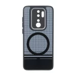 قاب شطرنجی لنز کربن طرح مگ سیف محافظ لنزدار Xiaomi Redmi Note 8 Pro - مشکی