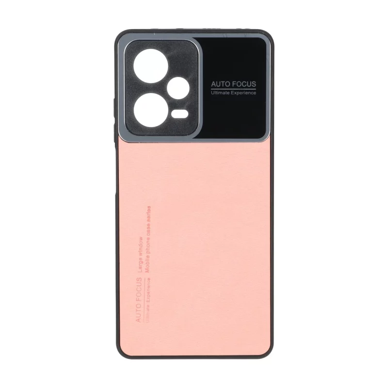 قاب Auto Focus طرح چرم Xiaomi Redmi Note 12 Pro 5G - گلبهی - تصویر 2
