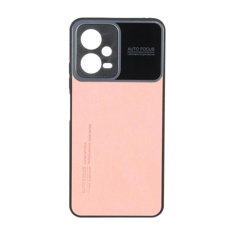 قاب Auto Focus طرح چرم Xiaomi Redmi Note 12 5G / Poco X5 5G - گلبهی - تصویر 2