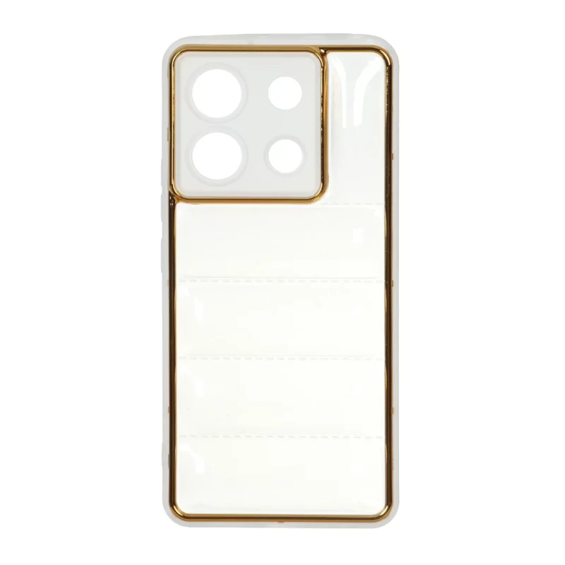 قاب پافر شفاف دور متال Xiaomi Redmi Note 13 Pro 5G / Poco X6 5G - طلایی - تصویر 2