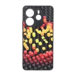قاب Line Case محافظ لنز برجسته طرح دار Xiaomi Redmi Note 14 4G - کد 65