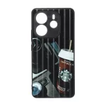 قاب Line Case محافظ لنز برجسته طرح دار Xiaomi Redmi Note 14 4G - کد 73