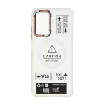 قاب Caution مات طرح مگ سیف دکمه متال Xiaomi Redmi Note 12 Pro 4G / Redmi Note 11 Pro - سفید