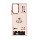 قاب Caution مات طرح مگ سیف دکمه متال Xiaomi Redmi Note 12 Pro 4G / Redmi Note 11 Pro - صورتی