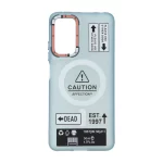 قاب Caution مات طرح مگ سیف دکمه متال Xiaomi Redmi Note 12 Pro 4G / Redmi Note 11 Pro - آبی