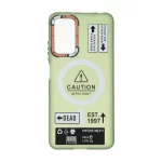 قاب Caution مات طرح مگ سیف دکمه متال Xiaomi Redmi Note 12 Pro 4G / Redmi Note 11 Pro - سبز