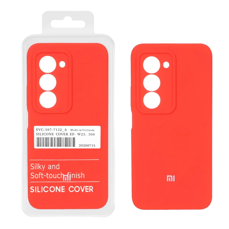 قاب سیلیکونی پاک کنی اورجینال درجه یک Xiaomi Redmi 15 4G - قرمز (پک دار) - تصویر 2