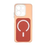 قاب مستطیلی دور ژله ای طرح مگ سیف لنز شفاف Xiaomi Redmi 15C / Poco C85 - قرمز